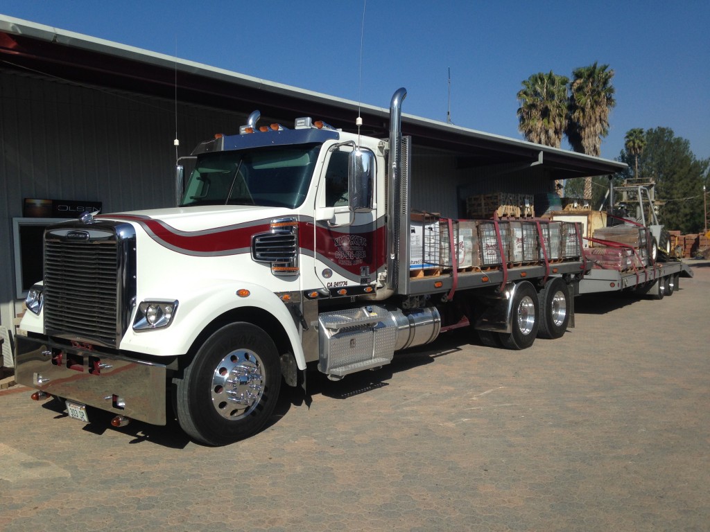 Simi Pacific delivery truck loaded with building materials