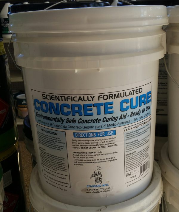 Concrete Cure pail at Simi Pacific
