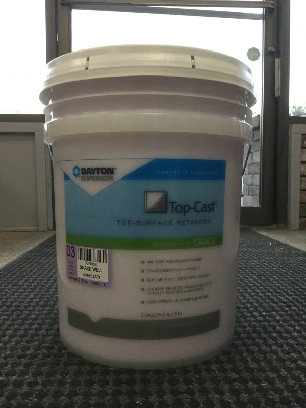 Top Cast surface retarder pail at Simi Pacific