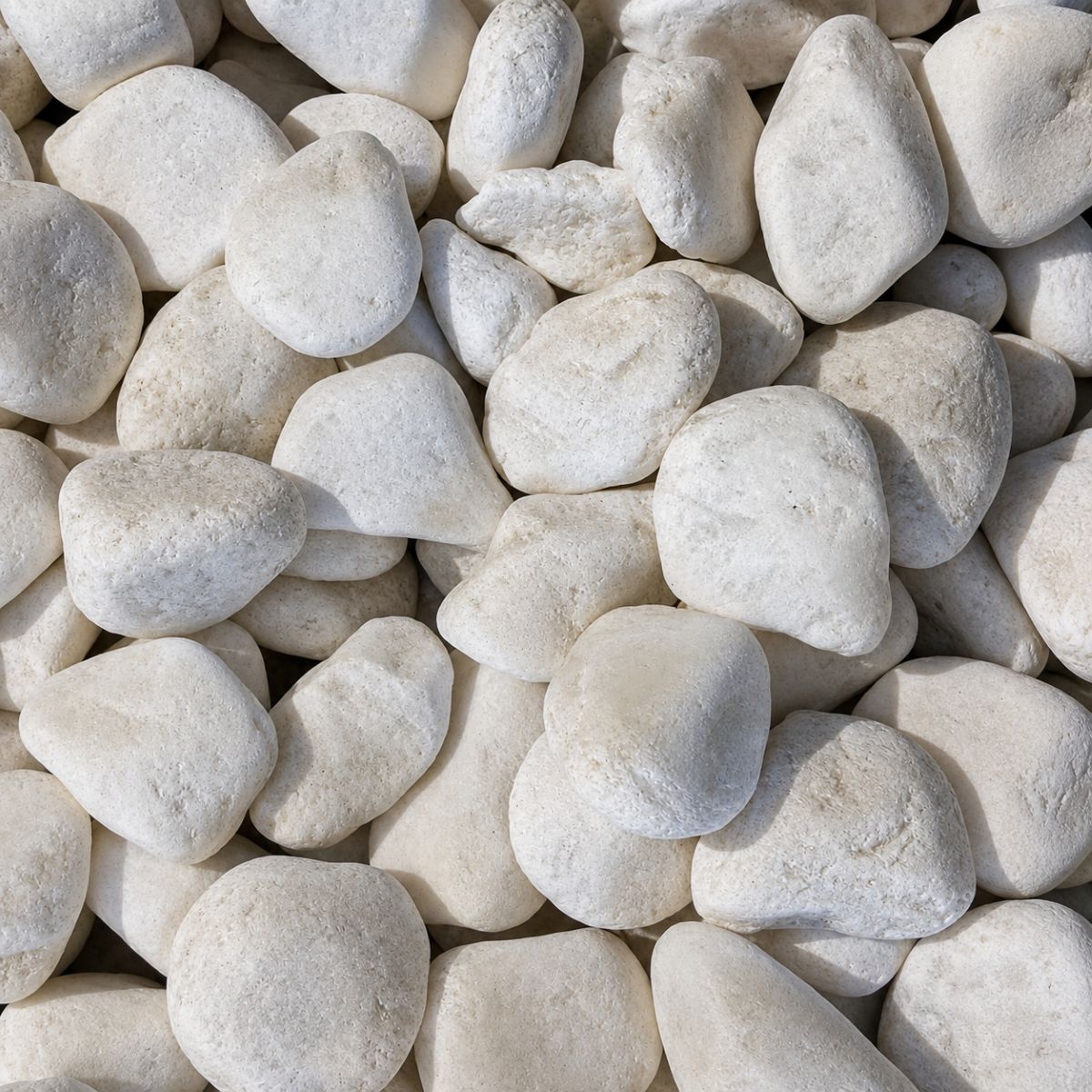 Himalaya White Pebbles 1″–2″ landscape material