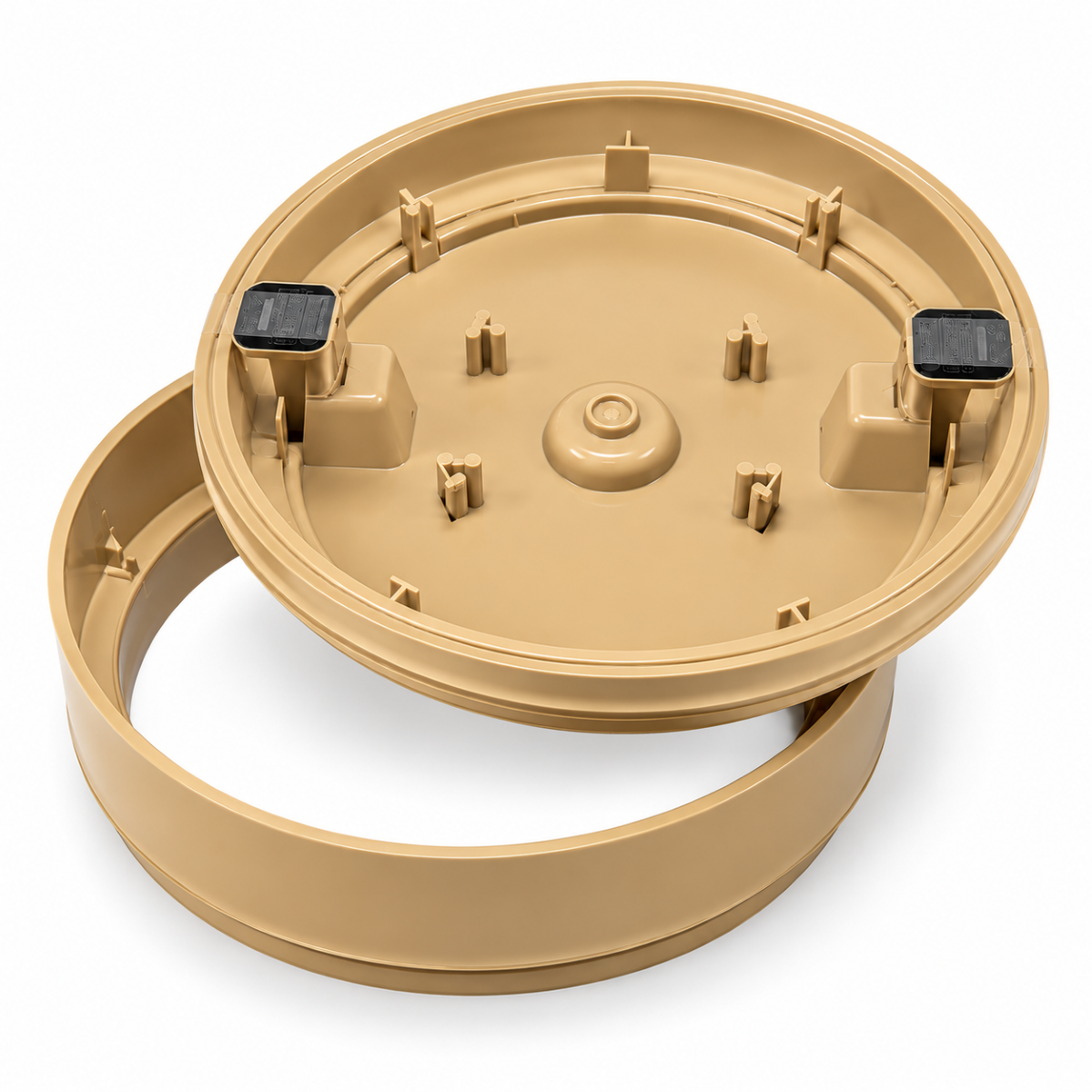 PouraLid 10" round skimmer cover in tan