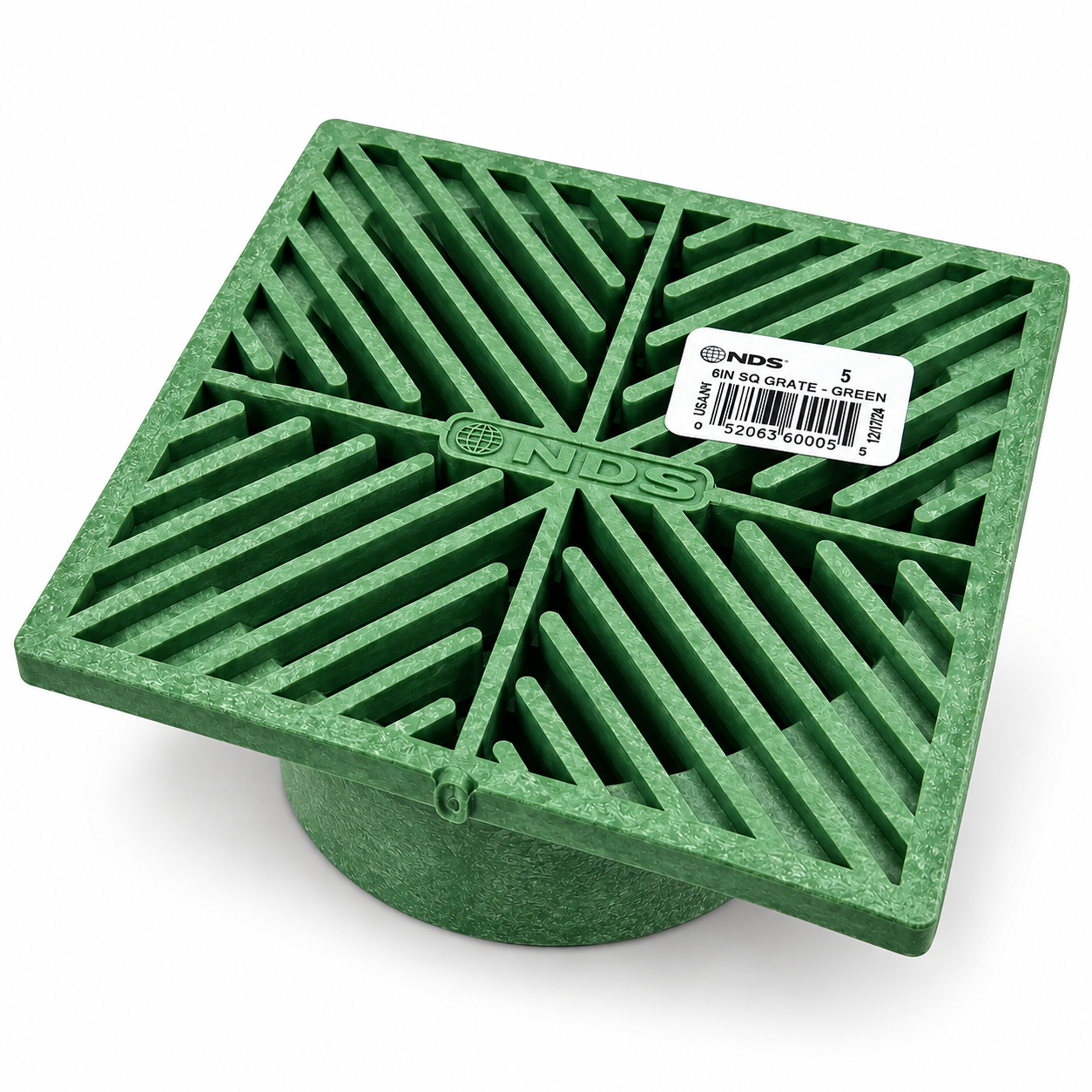 6 inch square green drain grate
