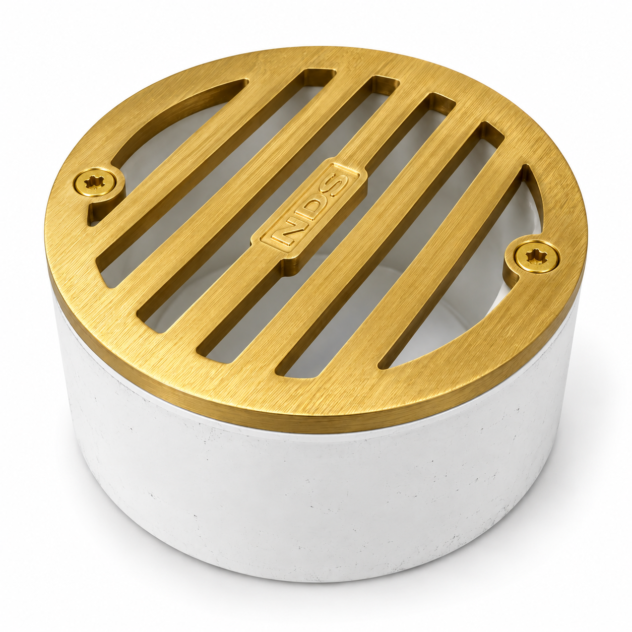 Round brass drain grate