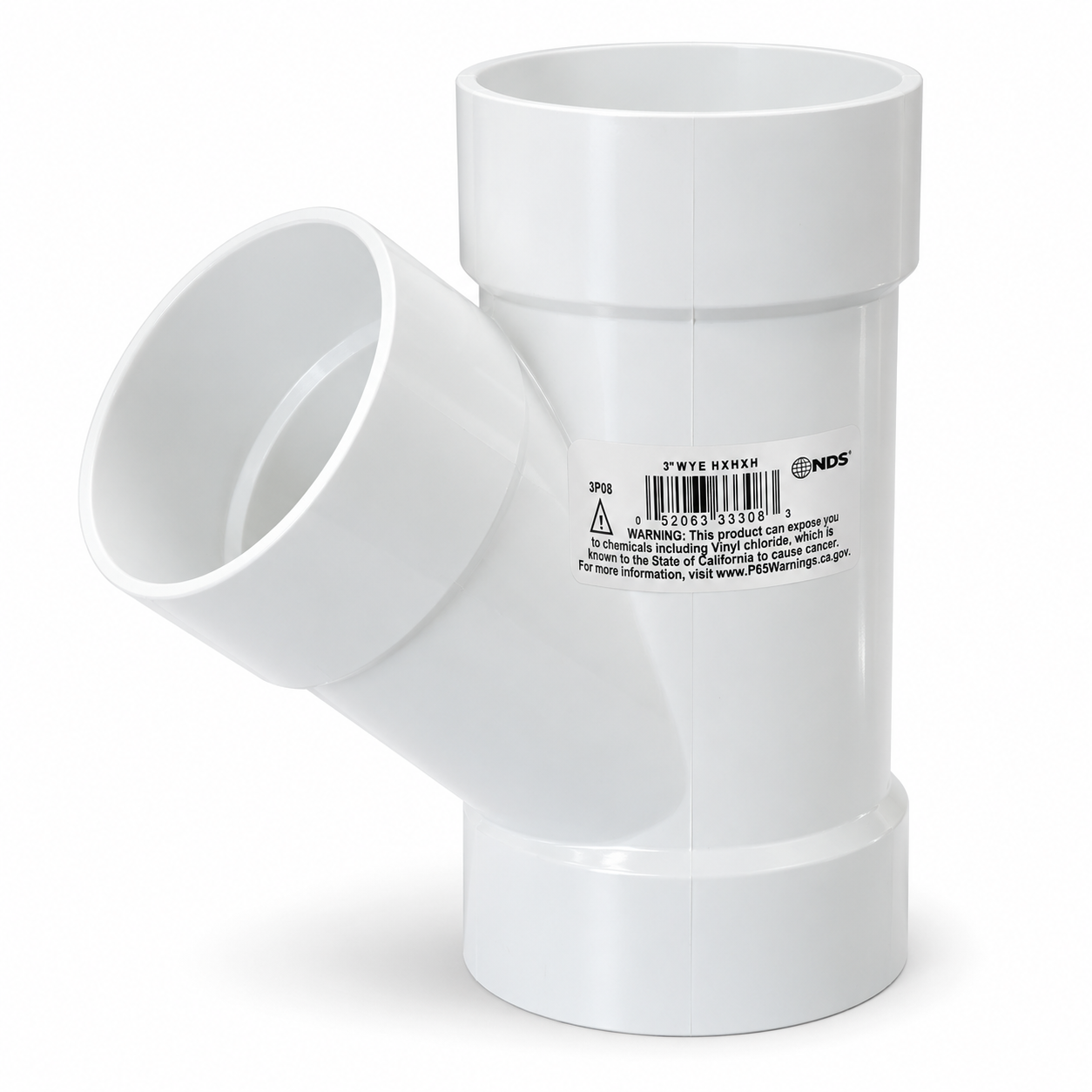 PVC wye drain fitting