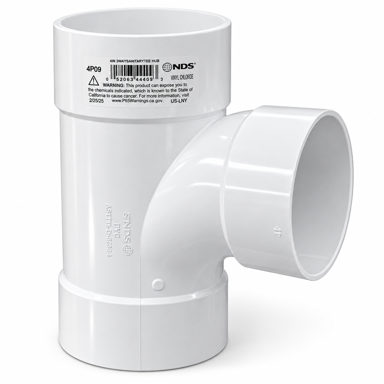 4 inch PVC sanitary tee drain fitting