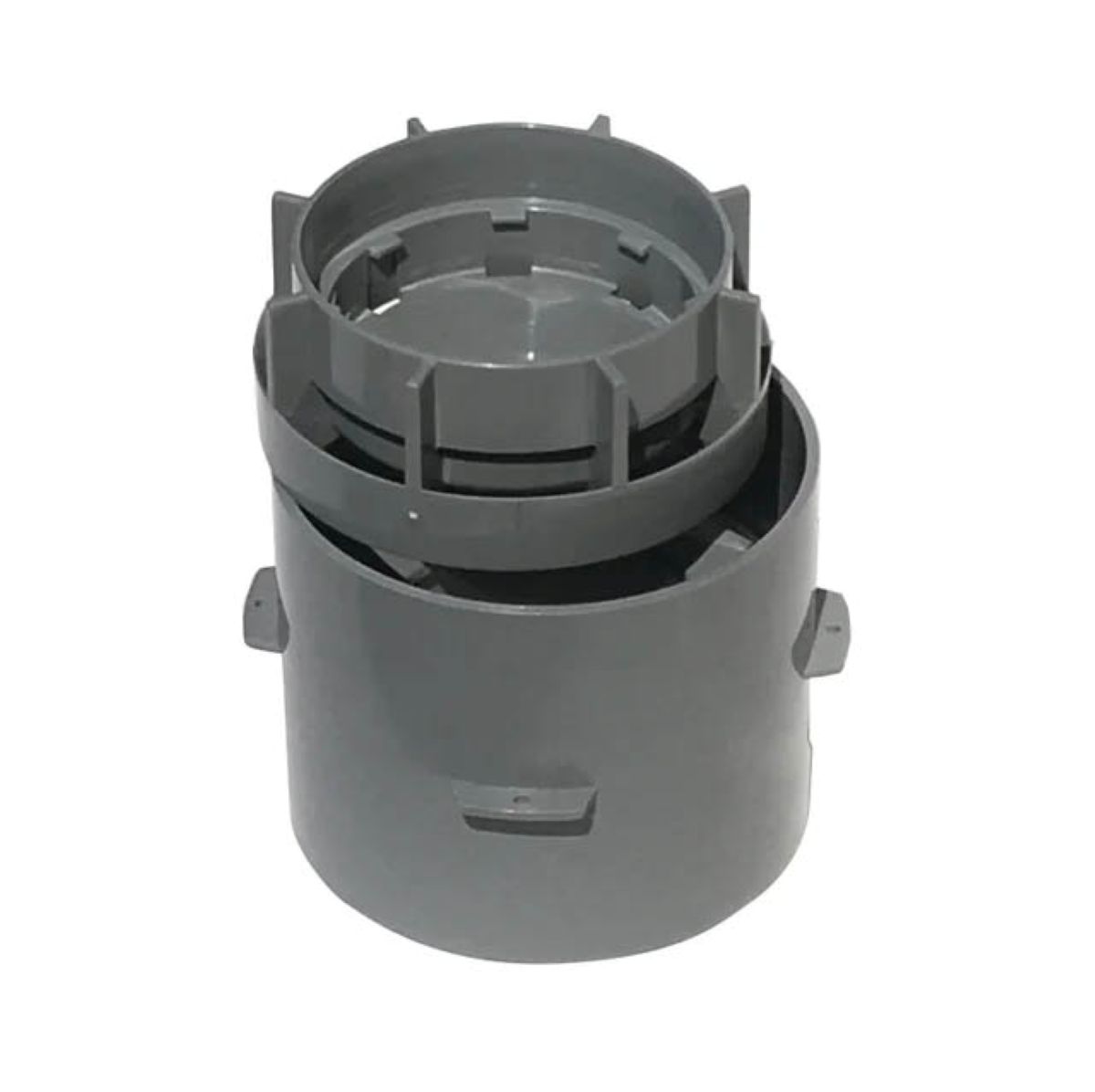 4" PouraDrain deck drain grate in grey