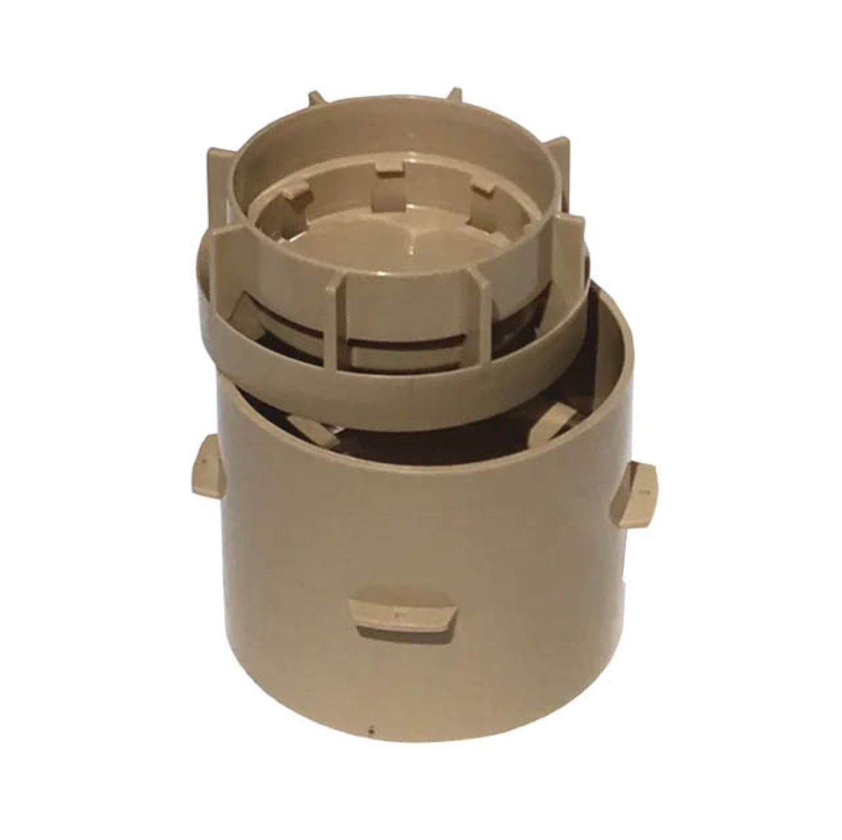 4" PouraDrain deck drain grate in tan